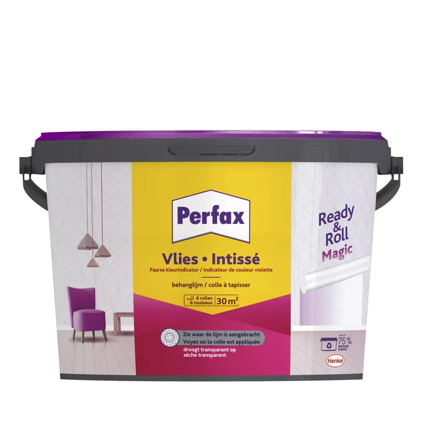 Perfax Ready & Roll Vlies Magic Behanglijm - Transparant - 4,5kg