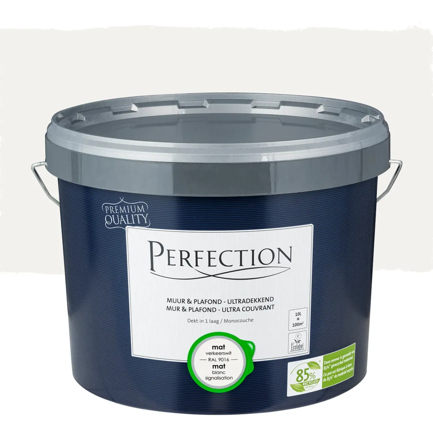 Perfection Muur & Plafond Muurverf - Mat - Verkeerswit RAL 9016 - 10L