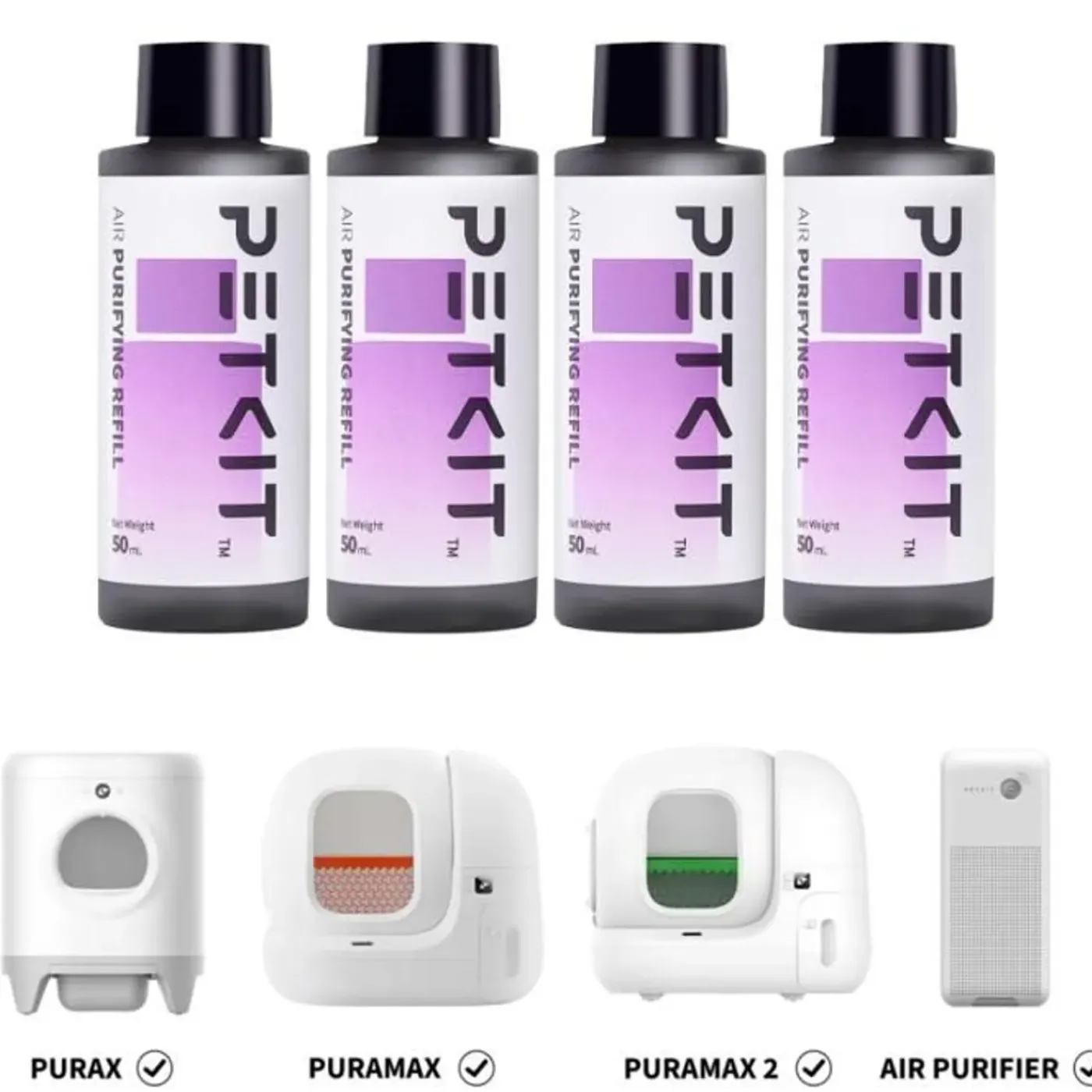 PETKIT Set Van 4 Zuiverende Navullingen Voor Geurverspreider Pura Air Smart