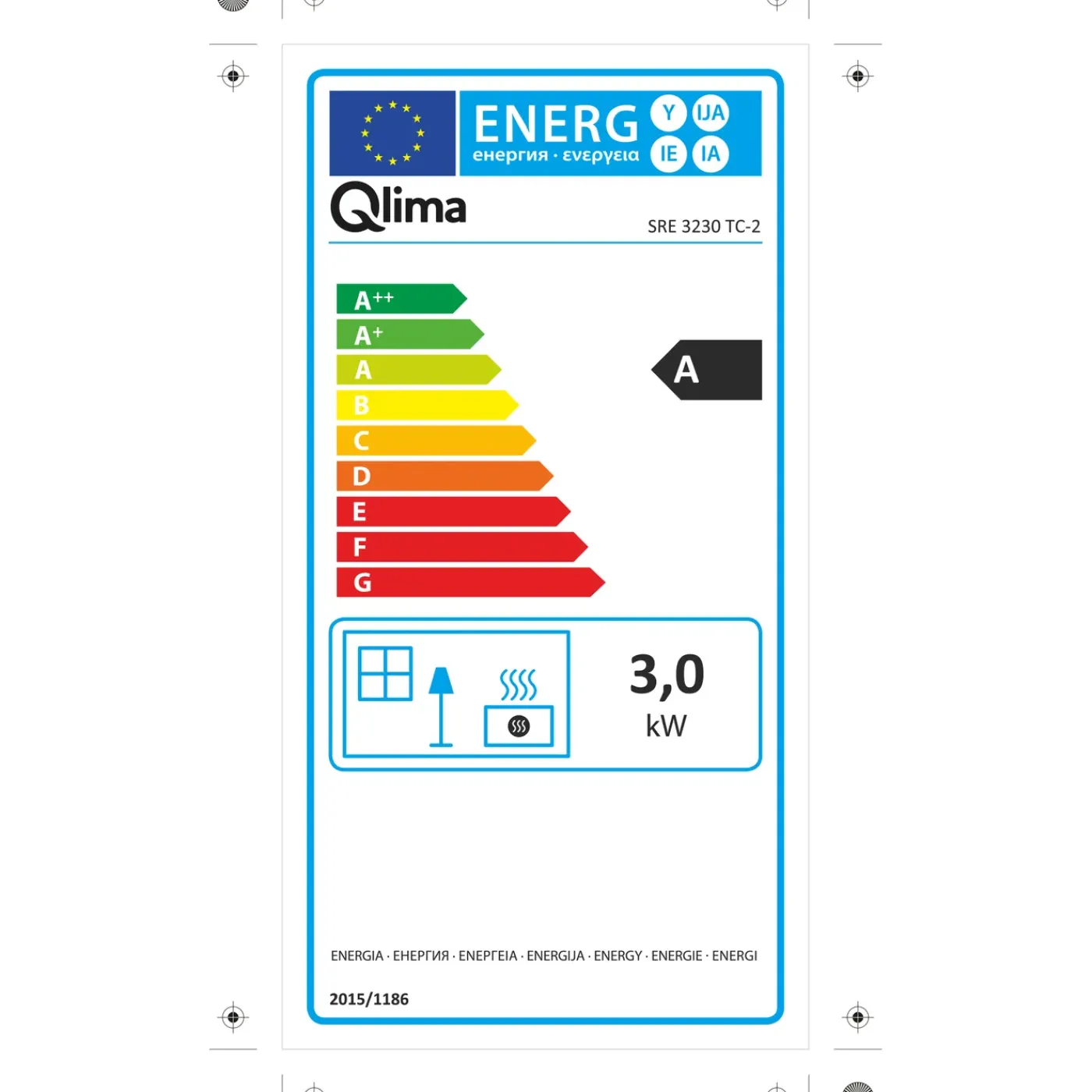 Qlima Petroleumkachel - SRE 3230 TC-2 - Grijs