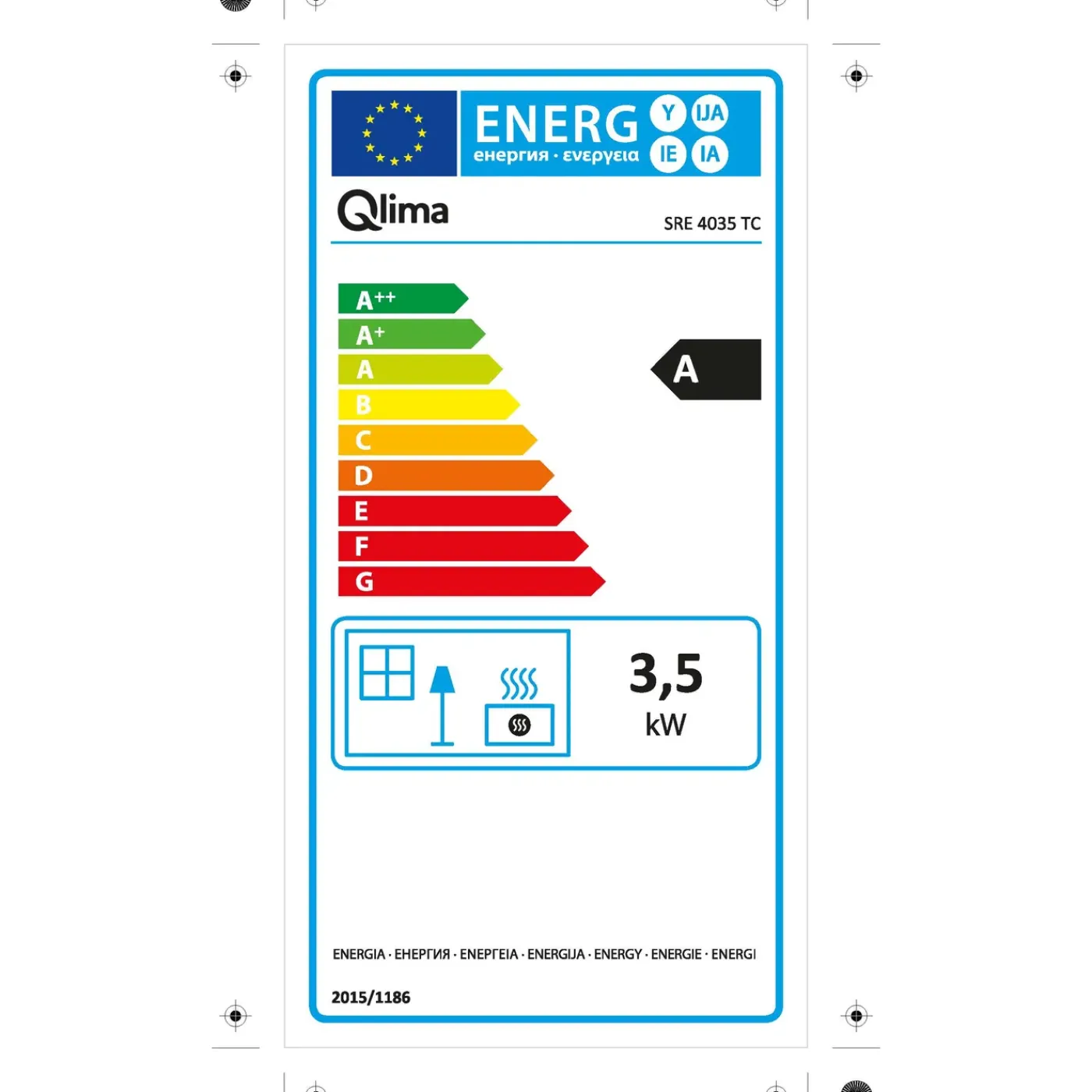 Qlima Petroleumkachel - SRE 4035 TC - Wit