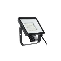 Philips Breedstraler ProjectLine - Zwart - 50W - 4500lm - Warm Wit - IP65 - met Bewegingssensor