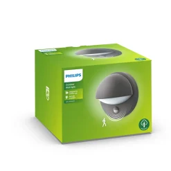 Philips Buitenwandlamp June - Antraciet - E27 - 12W - met Sensor