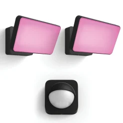 Philips Hue Discover Set Van 2 Verstralers (zwart) - Incl. Bewegingssensor Voor Buiten