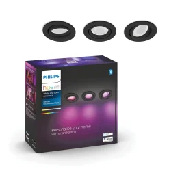 Philips Hue inbouwspot Centura zwart wit en gekleurd GU10 5,7W 3 stuks