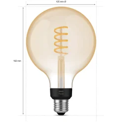 Philips Hue ledfilamentlamp G125 E27 7W