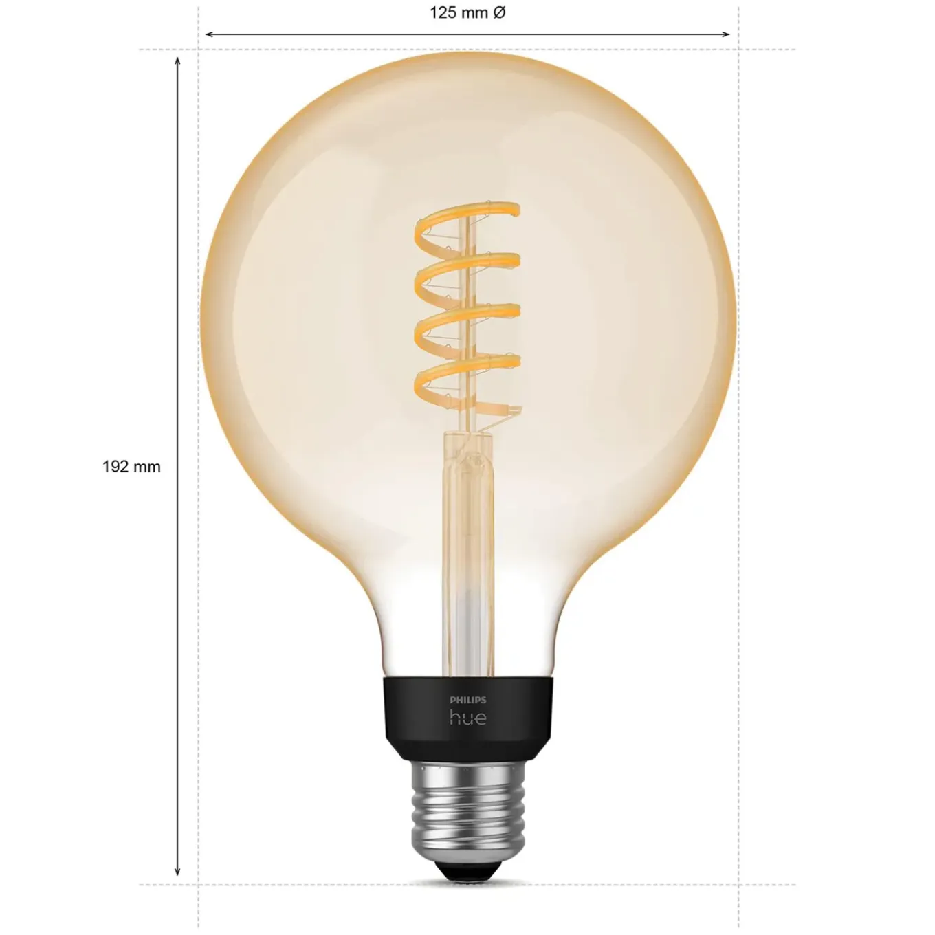 Philips Hue ledfilamentlamp G125 E27 7W