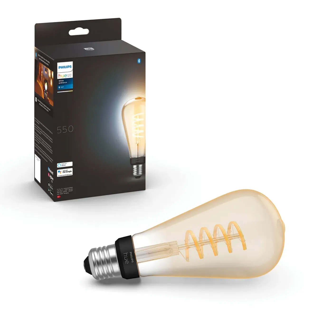 Philips Hue ledfilamentlamp edison ST64 E27 7W