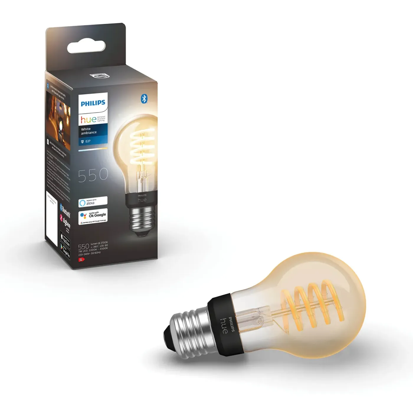 Philips Hue ledfilamentlamp A60 E27 7W