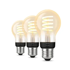 Philips Hue Led Set Van 3 E27 Standaard Lampen (a60) Filament Spiraal Goud Warm Tot Koelwit Licht