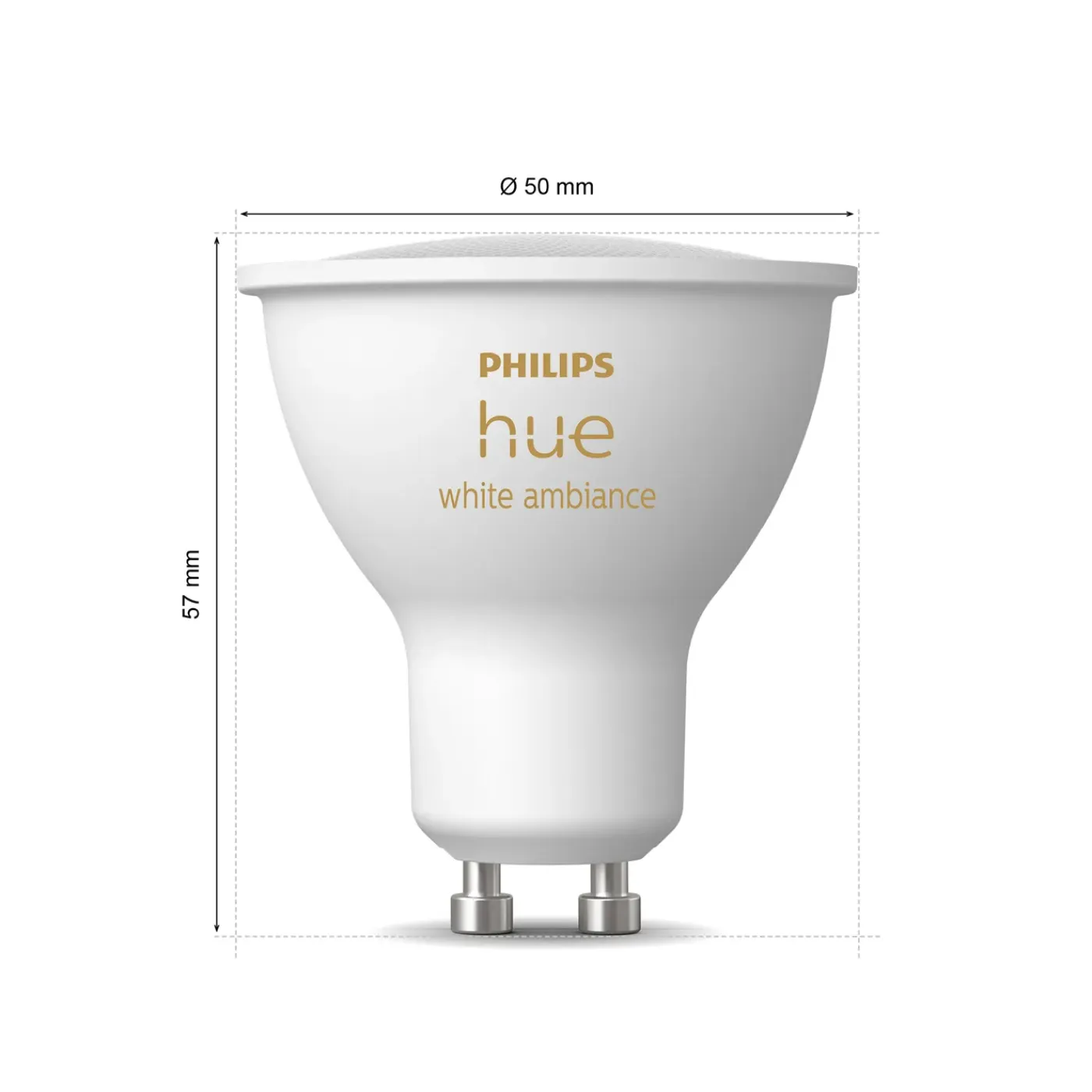 Philips Hue ledspot GU10 4,3W set van 2