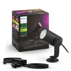 Philips Hue Lily tuinspot - wit en gekleurd licht - 1-spot - zwart - LowVolt - basis