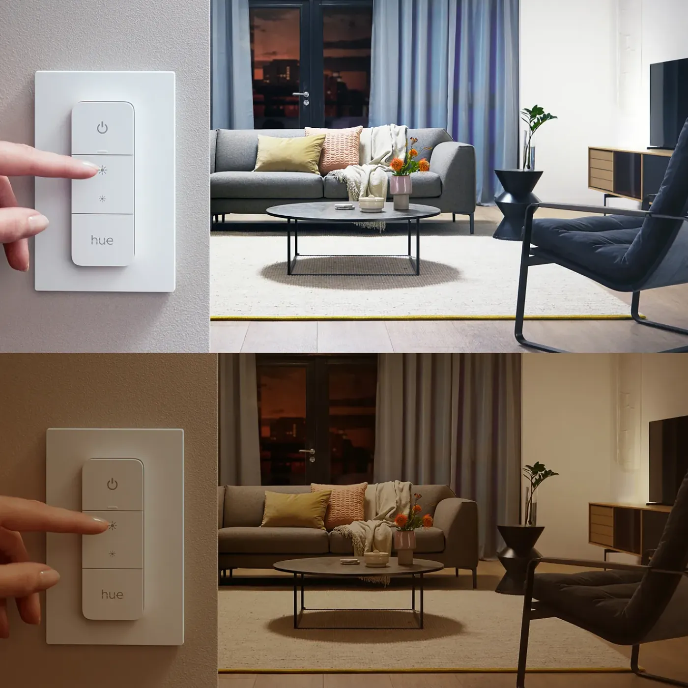 Philips Hue starterkit - warmwit licht - 3 lampen - E27 - 1100lm - 1 dimmer switch