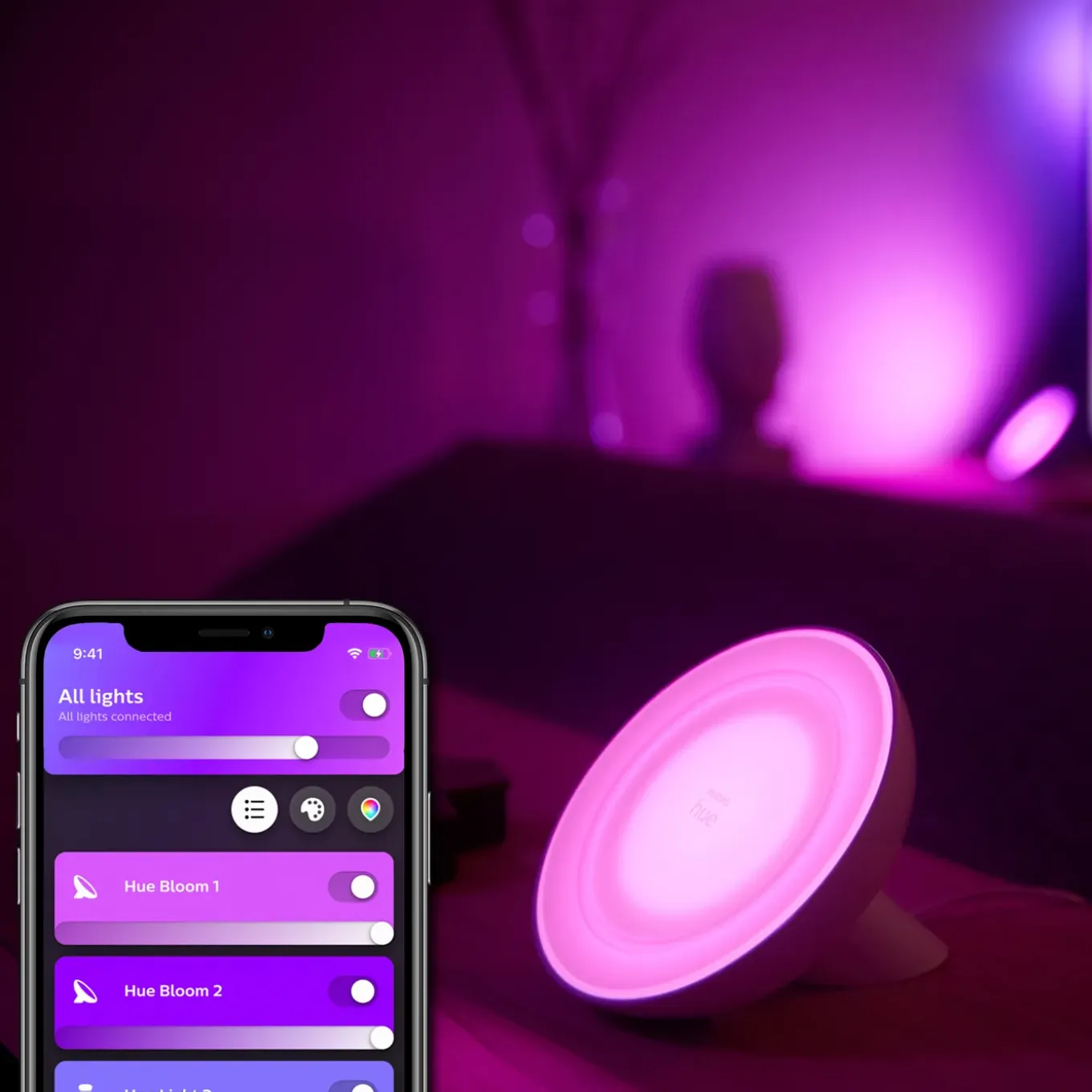 Philips Hue tafellamp Bloom zwart 7,1W