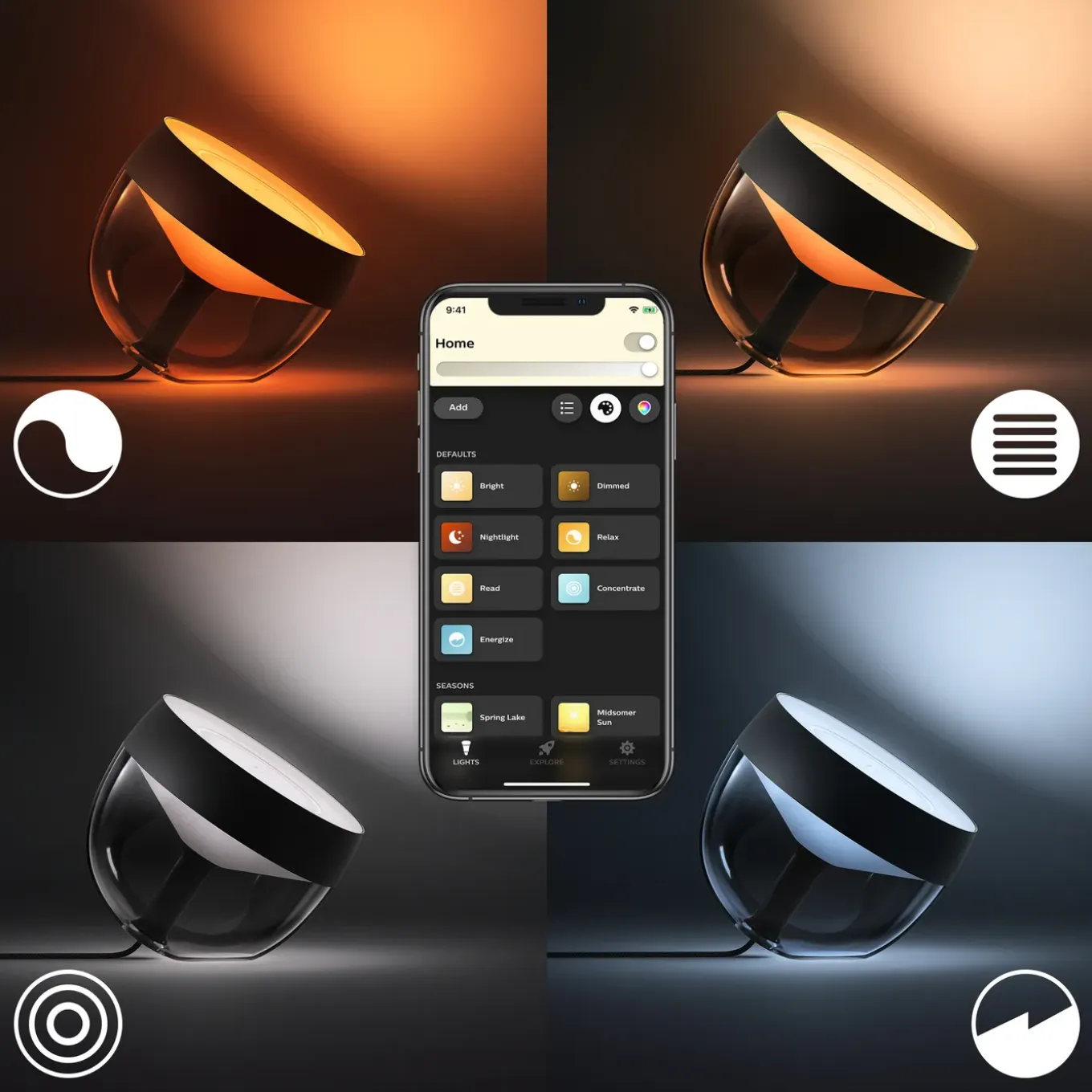 Philips Hue tafellamp Iris zwart 8,1W