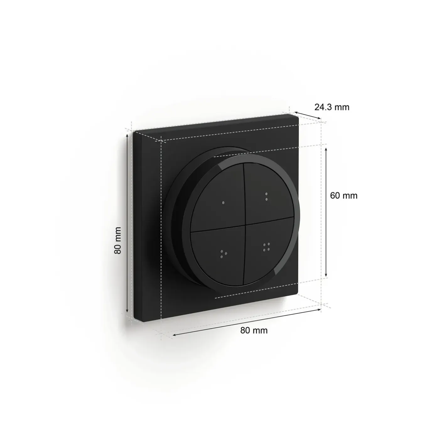 Philips Hue Tap Dial Switch Draadloze Draaischakelaar - Zwart Mat