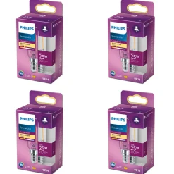 Philips LED Afzuigkaplamp E14 - 25W - Warmwit Licht - 4 Stuks