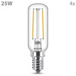 Philips LED Afzuigkaplamp E14 - 25W - Warmwit Licht - 4 Stuks