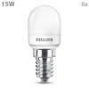 Philips LED Koelkastlamp E14 - 15 W - Warmwit Licht - 6 Stuks
