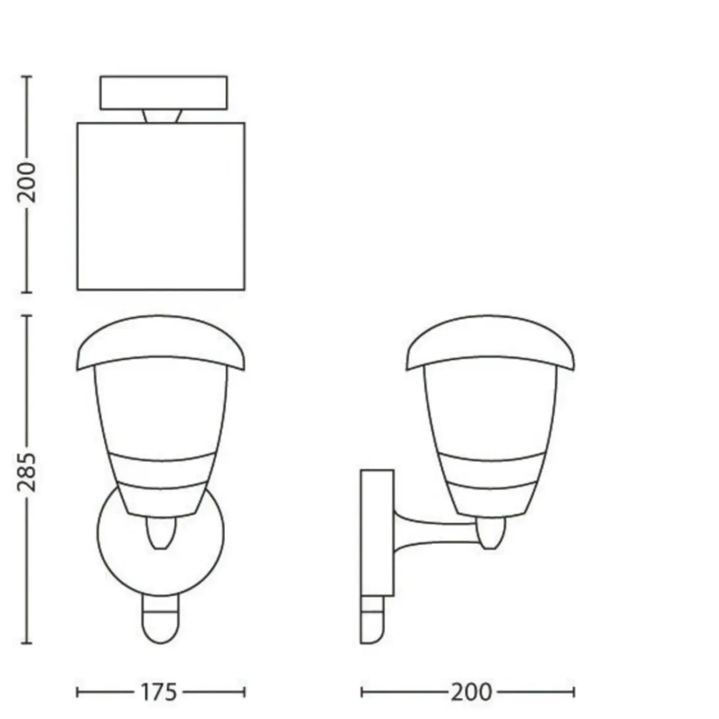 Philips muurverlichting Creek met bewegingssensor E27