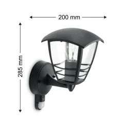 Philips muurverlichting Creek met bewegingssensor E27