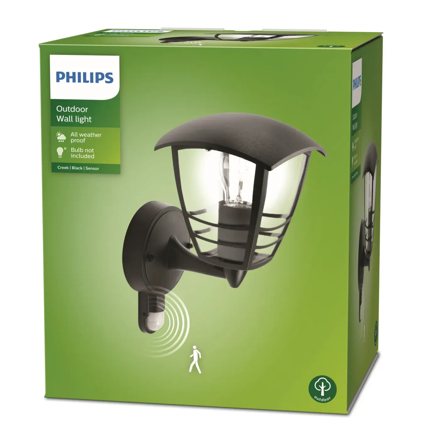 Philips muurverlichting Creek met bewegingssensor E27