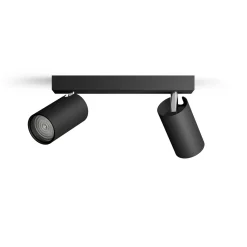 Philips Opbouwspot Idris - Zwart - 11,9cm - 2xGU10