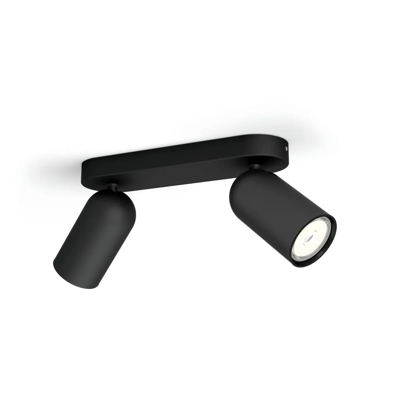 Philips Opbouwspot Pongee - Zwart - 24cm - 2xGU10