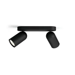 Philips Opbouwspot Pongee - Zwart - 24cm - 2xGU10