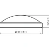 Philips plafondlamp Doris wit groot 17W