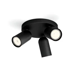 Philips plafondspot Pongee zwart 3xGU10
