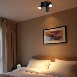 Philips plafondspot Pongee zwart 3xGU10