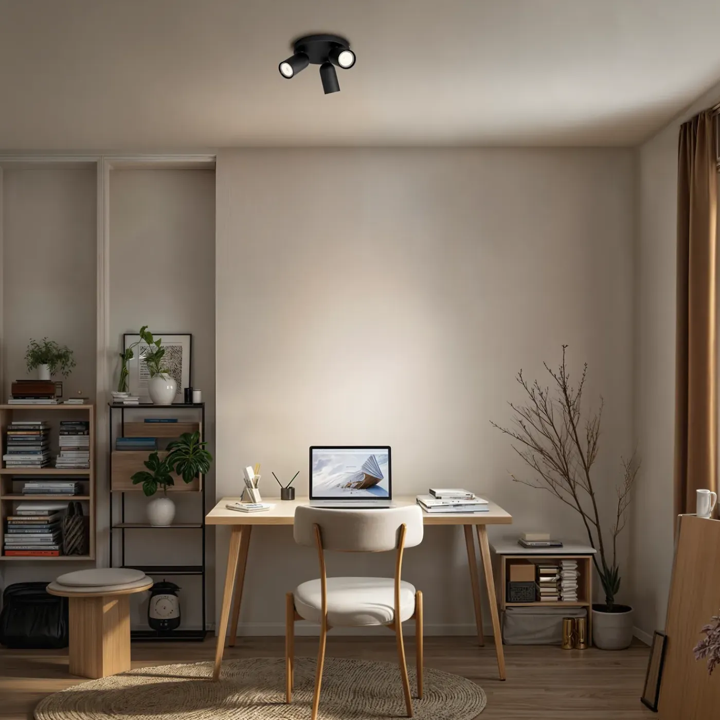 Philips plafondspot Pongee zwart 3xGU10