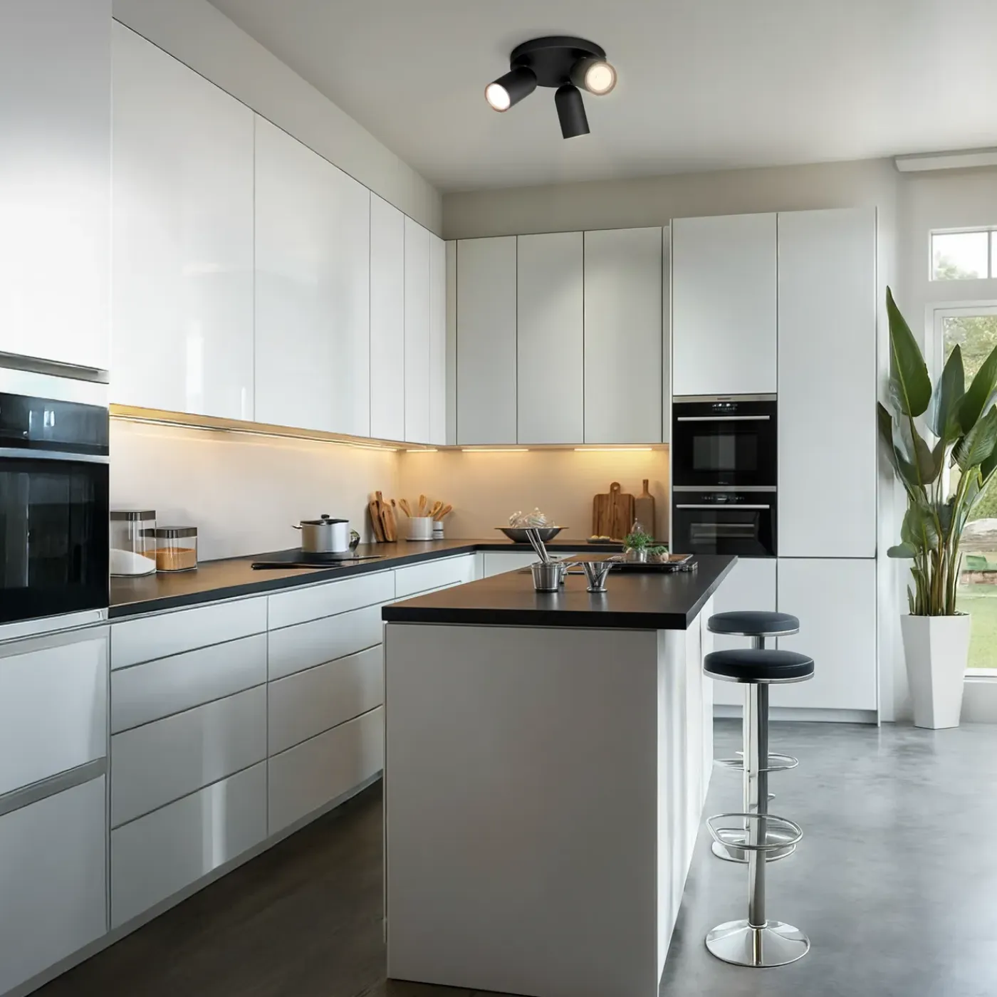 Philips plafondspot Pongee zwart 3xGU10