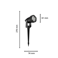 Philips prikspot uitbreiding GardenLink Caper 24V zwart 1 st