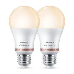 Philips slimme ledlamp A60 E27 8W set van 2