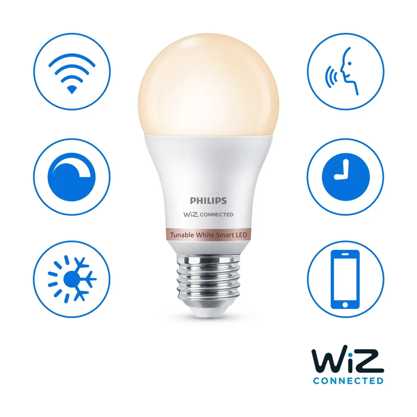 Philips slimme ledlamp A60 E27 8W set van 2