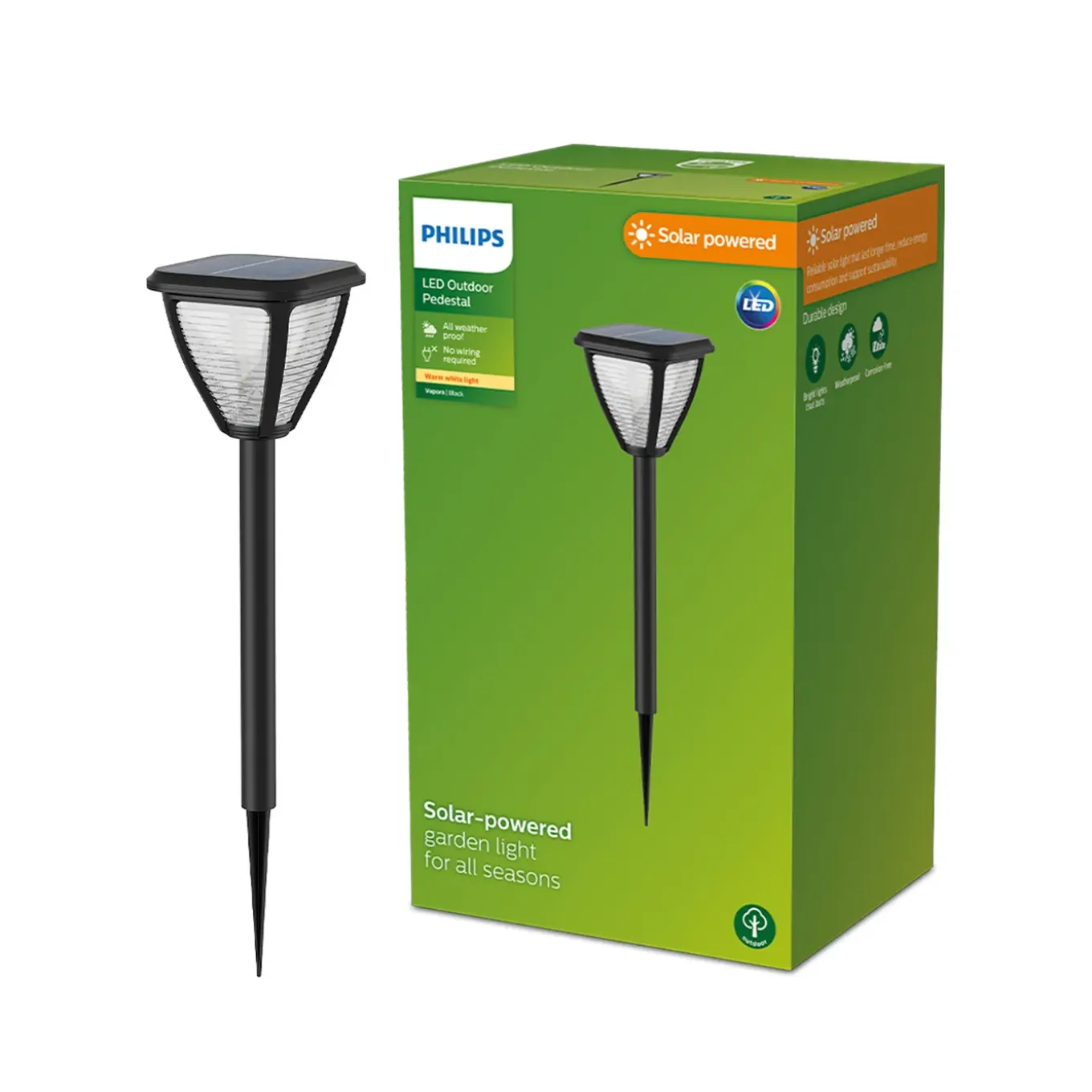 Philips solar buitenlamp Vapora SL44 zwart 1 st