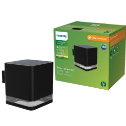 Philips Solar Buitenwandlamp Virona - Zwart - Warm Wit - met Sensor