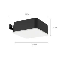 Philips solar wandlamp Vynce square SL43 zwart 1 st