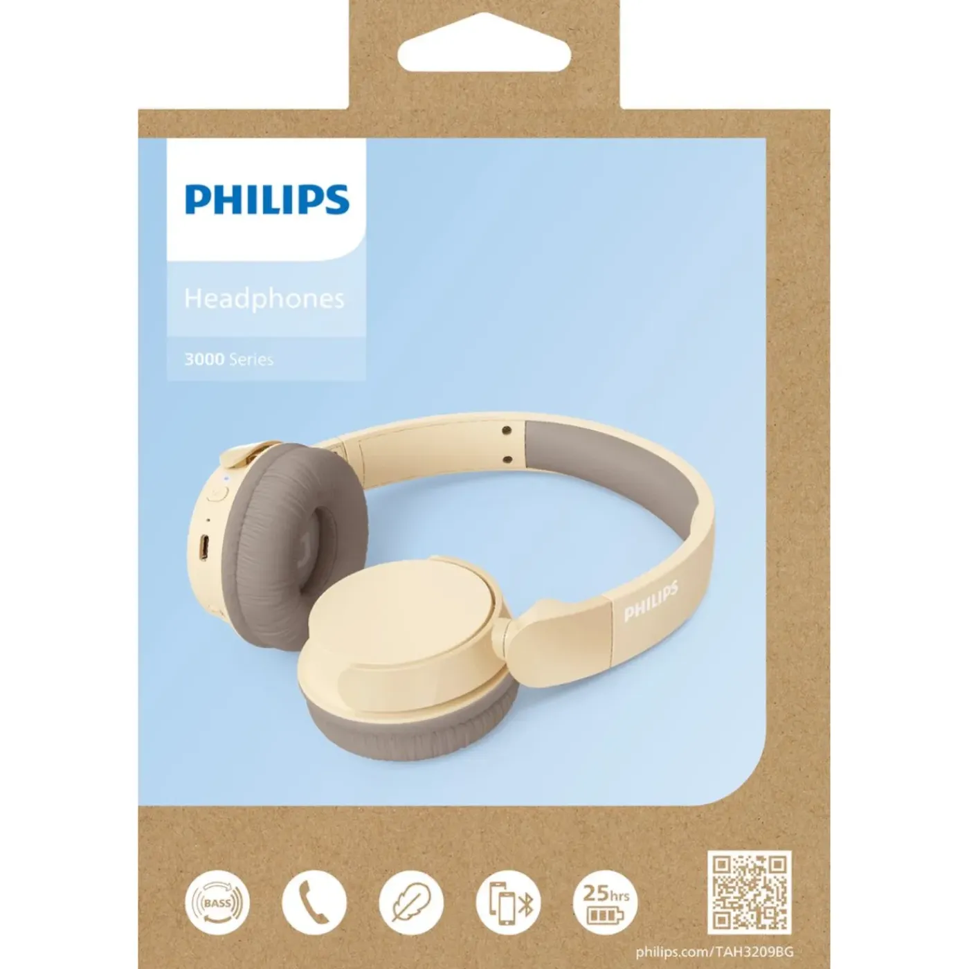 Philips Sound Tah3209 Bluetooth Koptelefoon On-ear - Beige