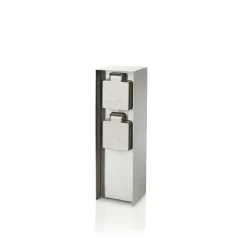 Philips spatwaterdicht stopcontact Rock verticaal geaard lateraal 2-polig wit IP44