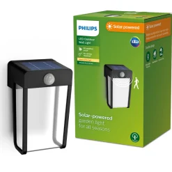 Philips wandlamp Shroud zwart 2,3W met sensor