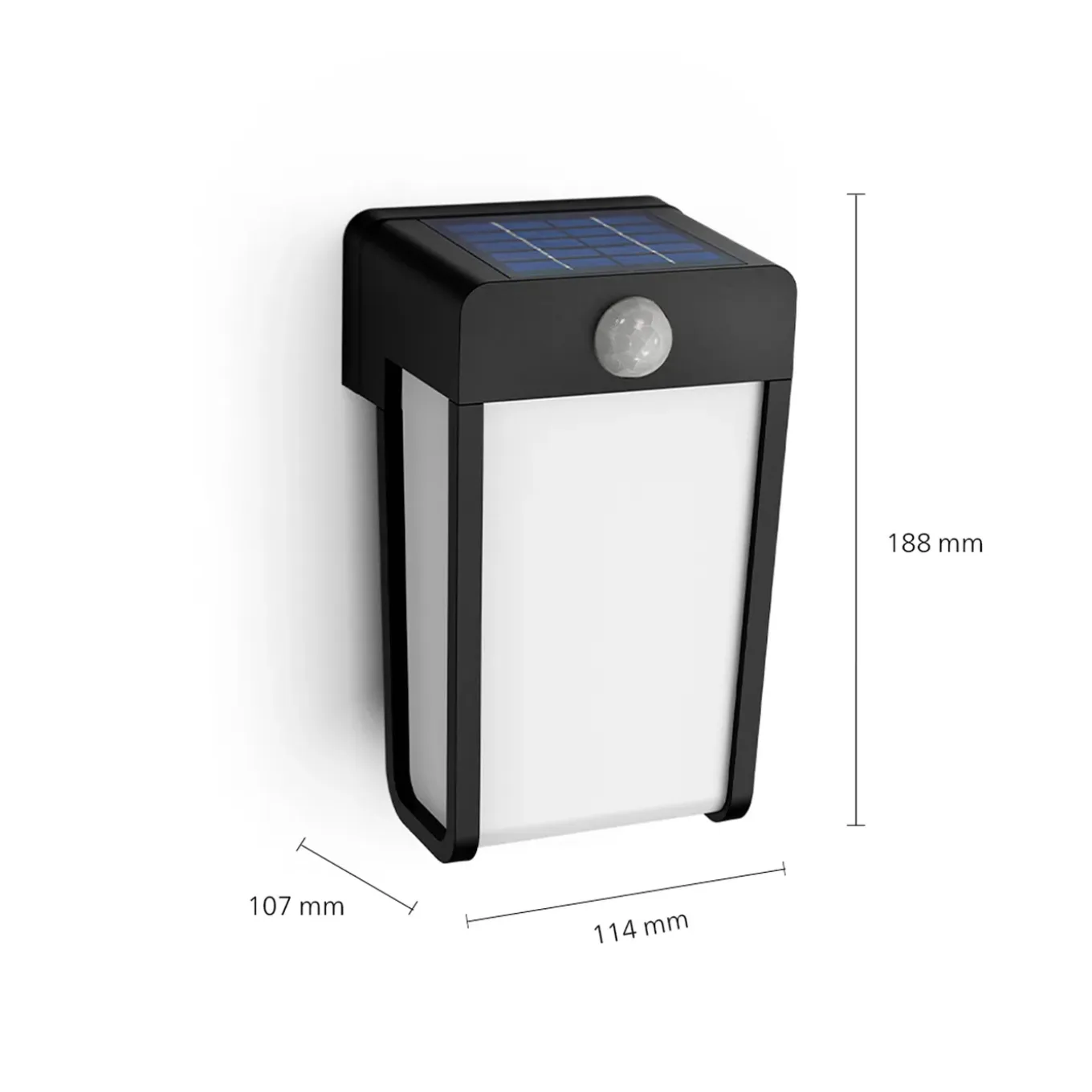 Philips wandlamp Shroud zwart 2,3W met sensor