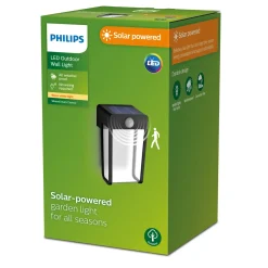 Philips wandlamp Shroud zwart 2,3W met sensor