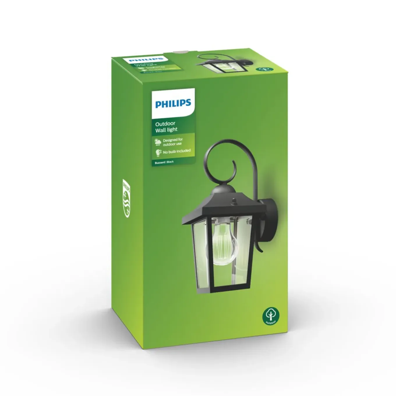 Philips wandlantaarn Buzzard zwart E27