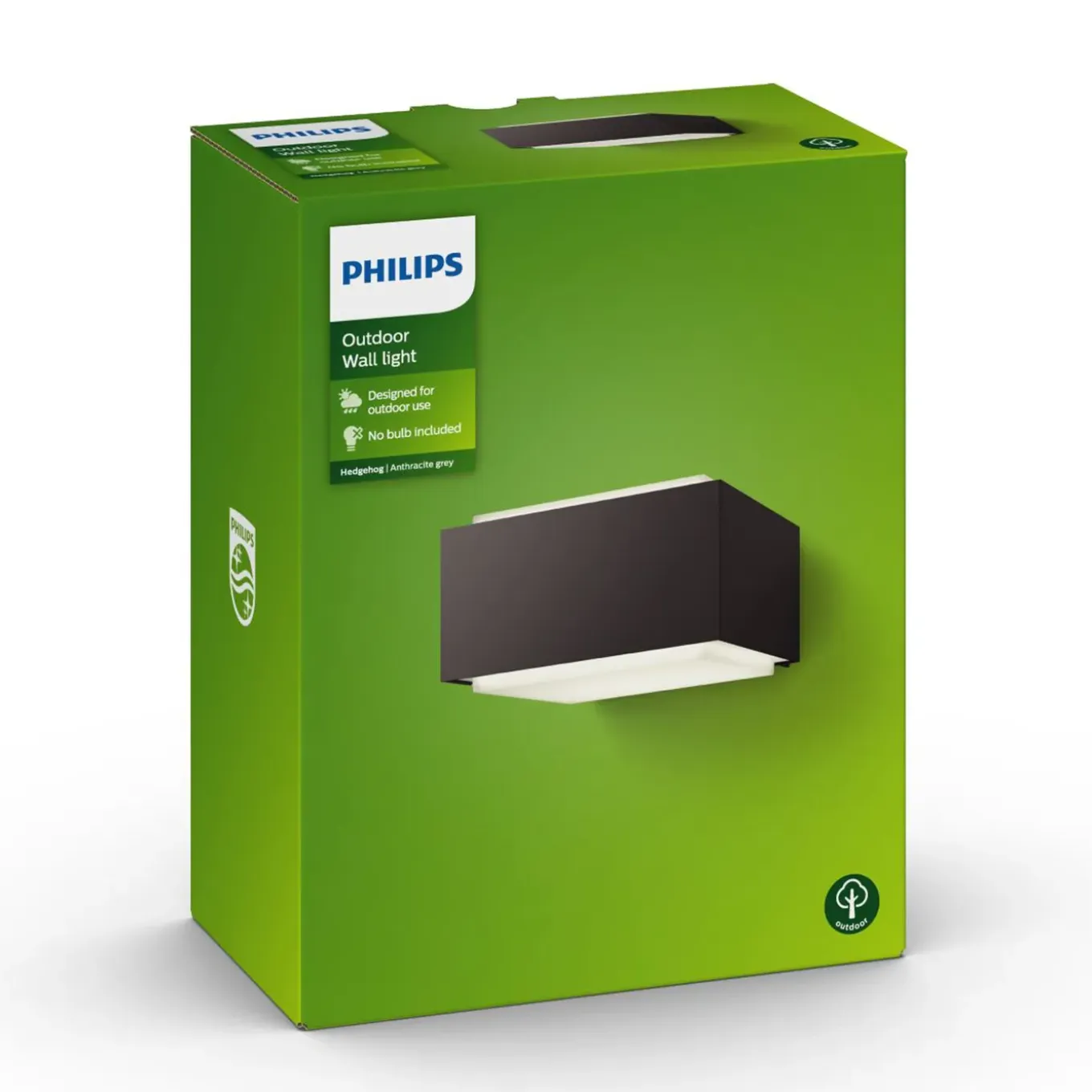 Philips wandverlichting Hedgehog grijs E27