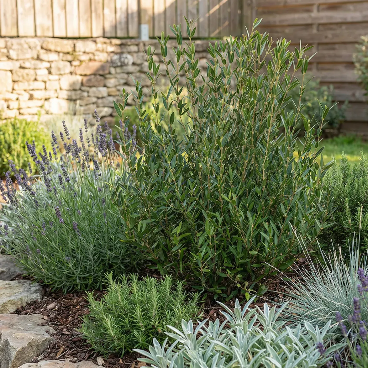Bloomique Phillyrea Angustifolia - Steenlinde - Tuinplanten - Haagplant - Hoogte 70-90 Cm - Pot 23 Cm