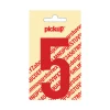PickUp Zelfklevend Cijfer - 5 - Rood - Hoogte 9cm
