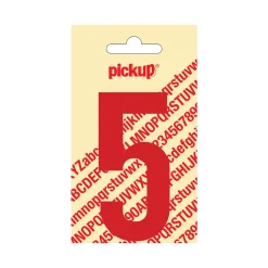 PickUp Zelfklevend Cijfer - 5 - Rood - Hoogte 9cm